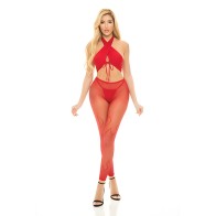 Pink Lipstick Gives You Hell Halter Bra Set