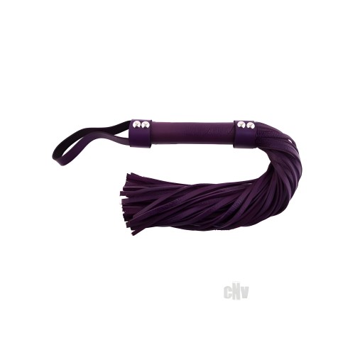 Rouge H-Style Leather Flogger Purple