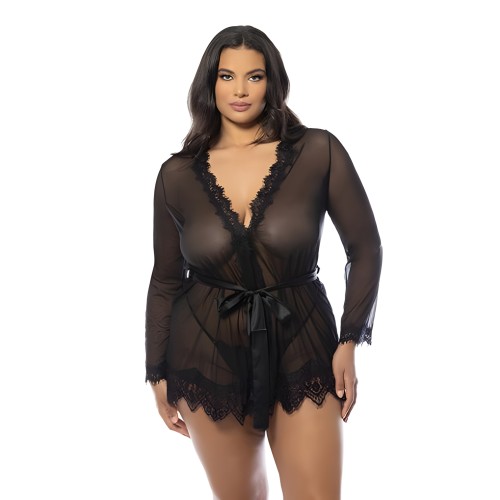 Provence Short Robe - Black 1x/2x