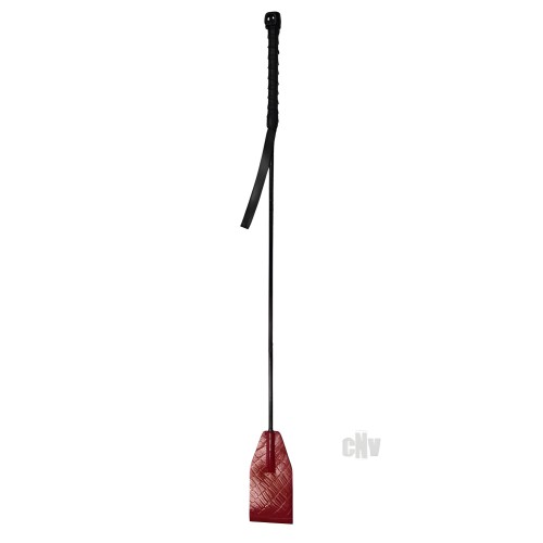 Leather Riding Crop - Burgundy & Black