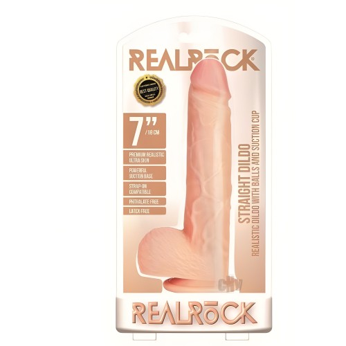 Realrock Straight Dildo 7 in Vanilla for Ultimate Pleasure