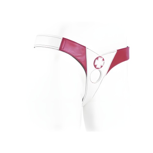 Connoisseur Nurse Single Strap Harness White And Red