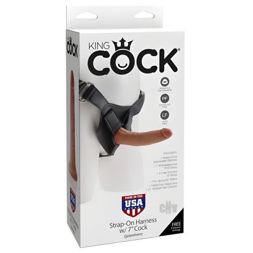 Arnés Strap-on King Cock con Dildo de 7in