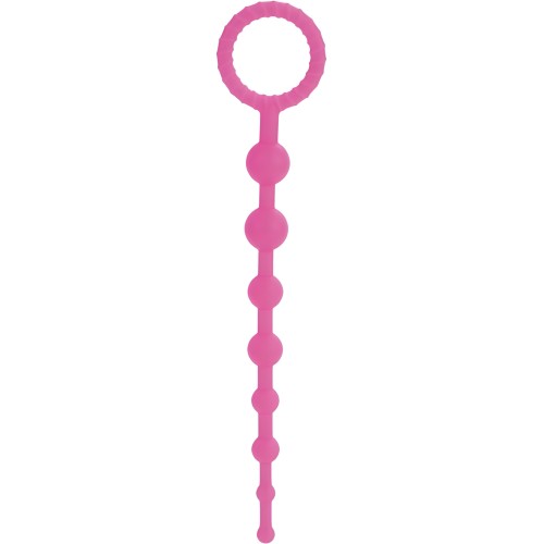 Booty Call X-10 Silicone Anal Beads - Pink