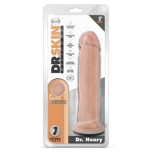 Dr. Skin Dr. Henry Dildo Con Ventosa Silicona 9 Pulgadas Vainilla