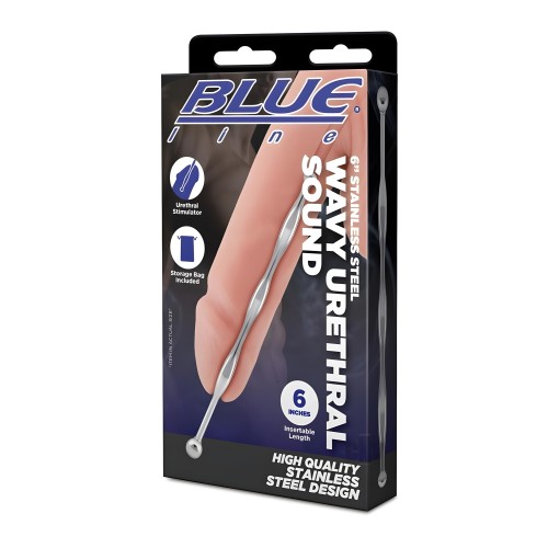 Sonido Uretral Wavy Acero Blueline 6