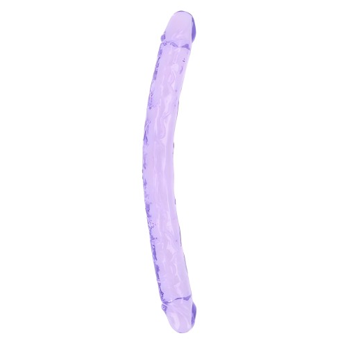 Realrock Crystal Clear Double Dong - 18 In. Purple