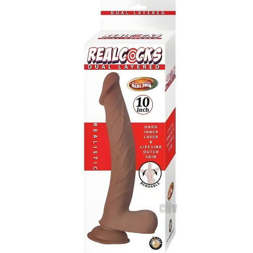 Realcocks Dildo Doble Capa 10 Marrón