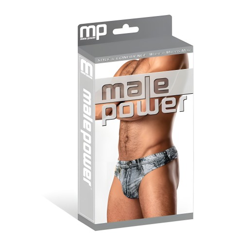 Male Power Dirty Denim Thong