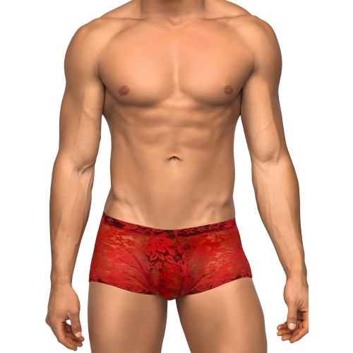 Mini Short de Encaje Male Power Rojo