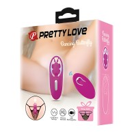 Pretty Love Vibrador Mariposa Bailarina Con Pantalón Gratis - Fucsia