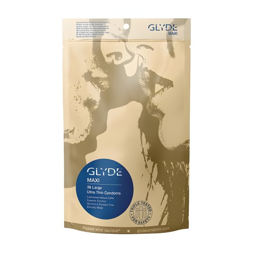 Glyde Maxi Condoms Pack of 36 - Ultra-Thin Comfort