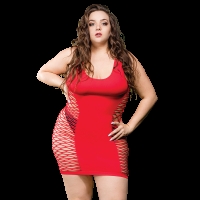 Naughty Girl Ladies Marie Dress Red Q/S