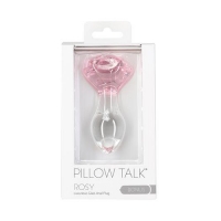 Pillow Talk Rosy Flower Glass Anal Plug Pink
