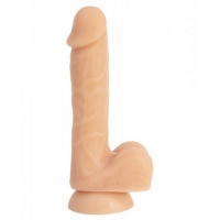 Addiction David 8 inches Bendable Beige Silicone Dong