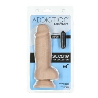 Addiction 100% Roman 8in Silicone Collection Beige