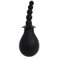 Rooster Tail Cleaner Rippled Black Anal Douche