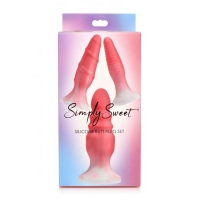 Simply Sweet Silicone Butt Plug Set Pink
