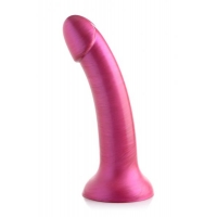 Simply Sweet 7 In Metallic Silicone Dildo Pink