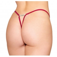 Lace Open Crotch G-string Beet S/m