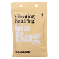 In A Bag Butt Plug 4 Black Vibrating 