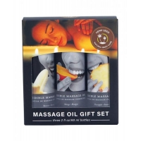 Edible Oil Massage Gift Set Box 3 2oz Bottles Tropical