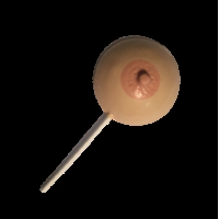 Large Single Boob with Stick Butterscotch Lollipop