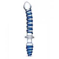 Glas 10 inches Mr. Swirly Double Ended Glass Dildo & Butt Plug