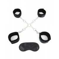 Deluxe Chain Hogtie, 4 Universal Soft Restraint Cuffs
