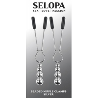 Selopa Beaded Nipple Clamps Silver