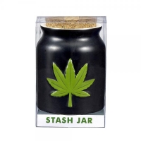 Green Leaf Stash Jar