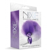 Nixie Metal Plug W/ Ombre Tail Medium Purple Metallic