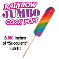 Jumbo Rainbow Cock Pops 6Pc Display
