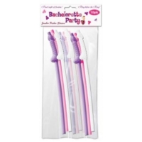 Bachelorette Party Flexy Super Straw 10 Pack