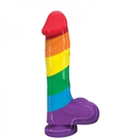 Rainbow Pumped Realistic Dildo 9.4 inches