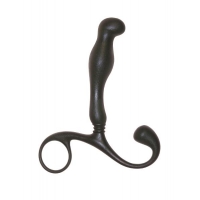 P Zone Prostate Massager with Extra Reach Black