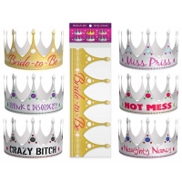 Bride To Be Party Crowns 6 Pack