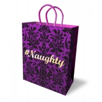 #Naughty Gift Bag Purple 10 inches