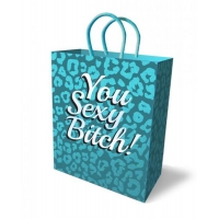You Sexy Bitch Gift Bag Teal Blue 10 inches
