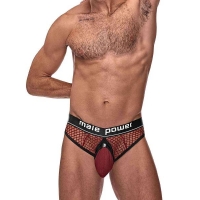 Cock Pit Cock Ring Thong Burgundy S/m