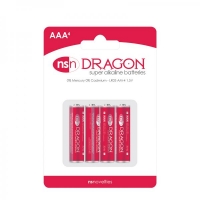 Dragon 4pk Alkaline Aaa Batteries