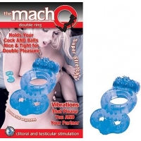 Shaft and Balls Macho Double Ring Blue