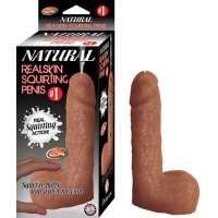 Natural Realskin Squirting Penis #1 Brown Dildo