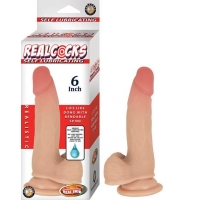 Realcocks Self Lubricating 6 inches Realistic Dildo Beige