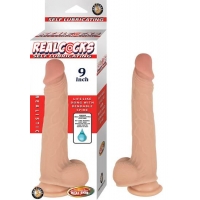 Realcocks Self Lubricating 9 inches Beige Dildo