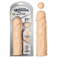 The Great Extender 1st Silicone Vibrating Sleeve 7.5 In Flesh