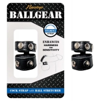 Ballgear Cock Strap W/ Ball Stretcher Black