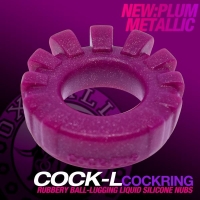 Cock-lug Lugged Cockring Plum (net)