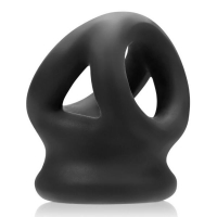 Oxballs Tri Squeeze Cocksling Ball Stretcher Black Ice