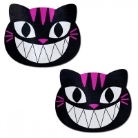 Pastease Black & Pink Cheshire Kitty Cat Pasties